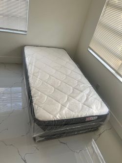 NEW MATTRESS TWIN SIZE PILLOW TOP WITH BOX SPRING