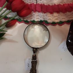 Brass Finish Magnifying Glass- Located In Shelton 