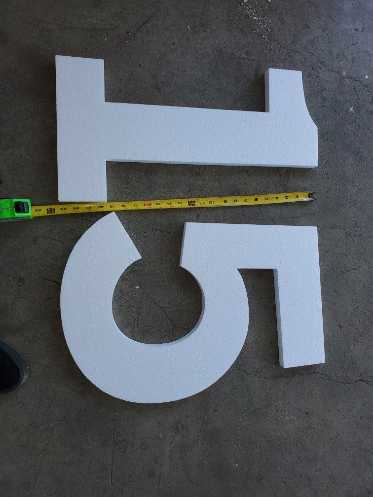 Inch Foam Letters
