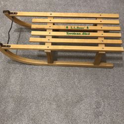 L L Bean Tyrolean  Wooden Kids Sled