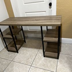 Desk Computer Gray Oak… 29” Height By 47.5” Wide By 18” Deep… $75