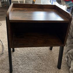 Rustic Industrial Nightstand / Side Table