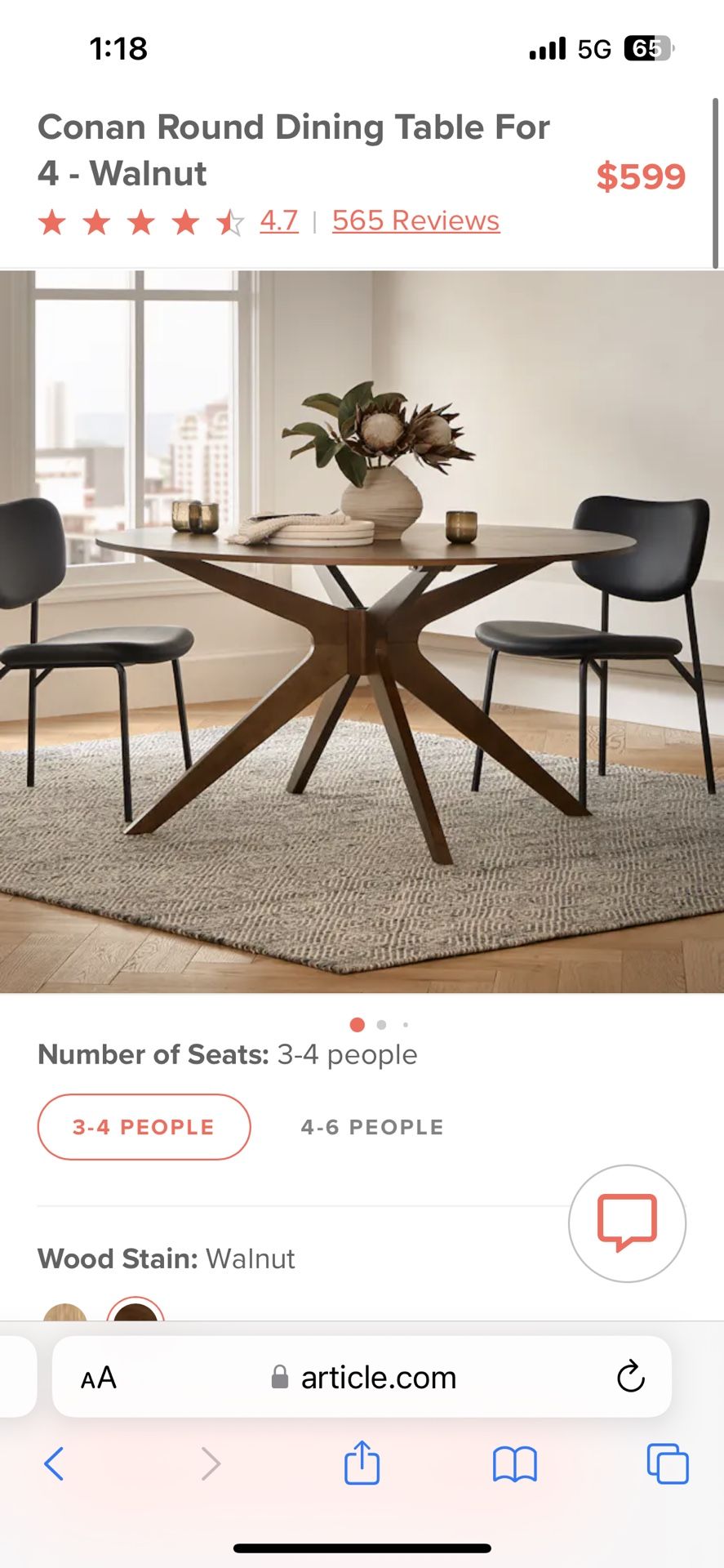 Round Wood Dining Table