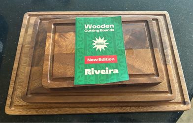 New Beautiful Wood Cutting Boards Set- Versatile And Durable: Set Of 3 Pcs