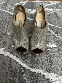 Beautiful Sparkly Jimmy Choo Open Toe Booties!! 