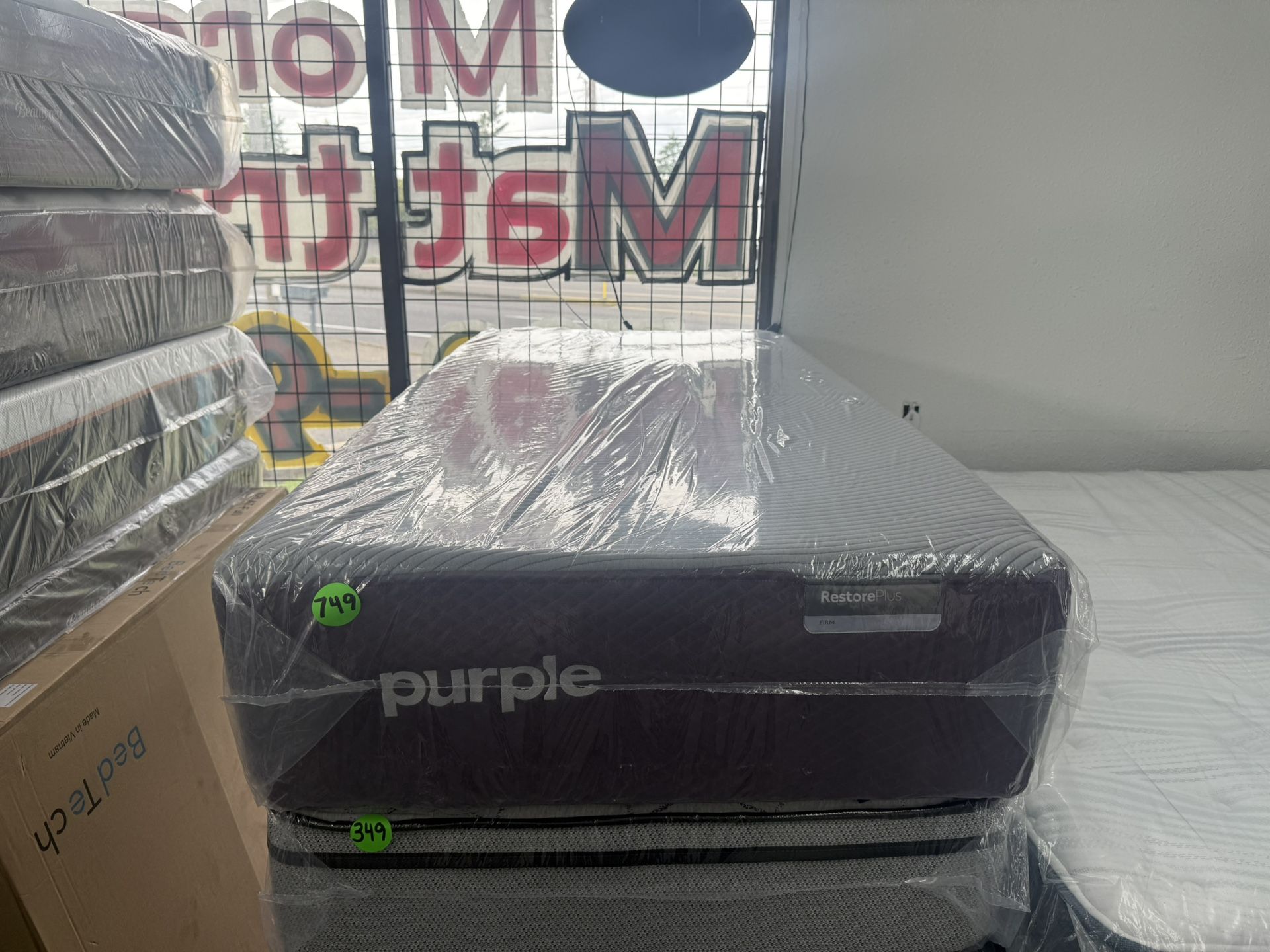 TWIN XL PURPLE RESTORE (FIRM) MATTRESS & BOX SPRING BED SET