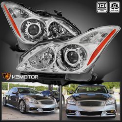Fits 2008-2015 Infiniti G37 Q60 2Dr Coupe Factory Style Projector Headlights