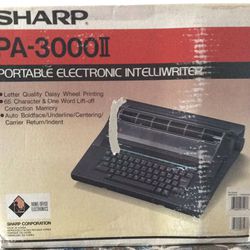 Sharp PA 3000 II electric typewriter, vintage almost new