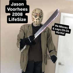 Halloween 6.4ft Tall Jason Voorhees Animatronic LifeSize Prop Collectible (RARE 2008)