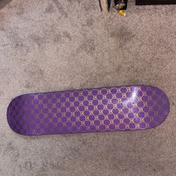 Skateboard Deck Purple W Gold Monogram