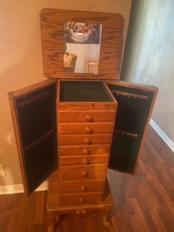 Jewelry Armoire with Mirror