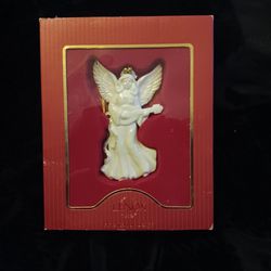 Lenox Angel with Mandolin Ornament