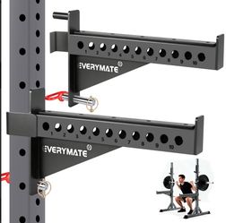 NEW EVERYMATE 3x3 Spotter Arms – 1” Power Rack Holes