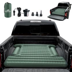 Truck Bed Air Mattress 5.5ft-5.8ft Inflatable Camping Mattress for Truck Camping with Air Pump