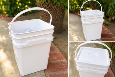 Heavy duty buckets with lid