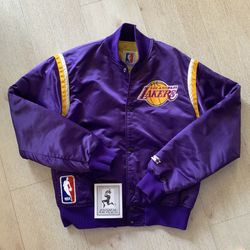 Vintage Starter Lakers Satin Jacket - Size M