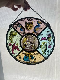 Alice in Wonderland Stained Glass Suncatcher•Glass Masters