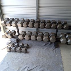 Hex Dumbbell Lot * 3-40# & 60-120# * $1/# 