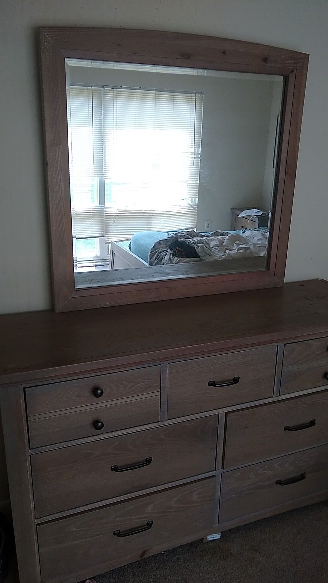 Dresser with full mirror