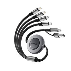 Retractable Car Charger, 4 in 2 Multi Charging Cable 4A, 4Ft USBC Charging Cable