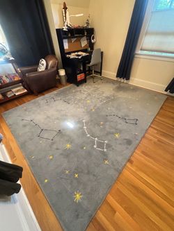 Crate & Barrel Wool 8x10 astrology rug