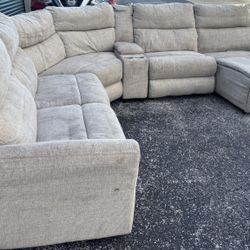6 Piece Beige Sofa (there Is Pillows)