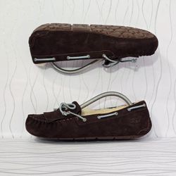Mocasines UGG Mandie Suede Chocolate Flecos Talla 7 US