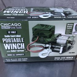 3000 lb Camouflage ATV Winch, 12V DC 