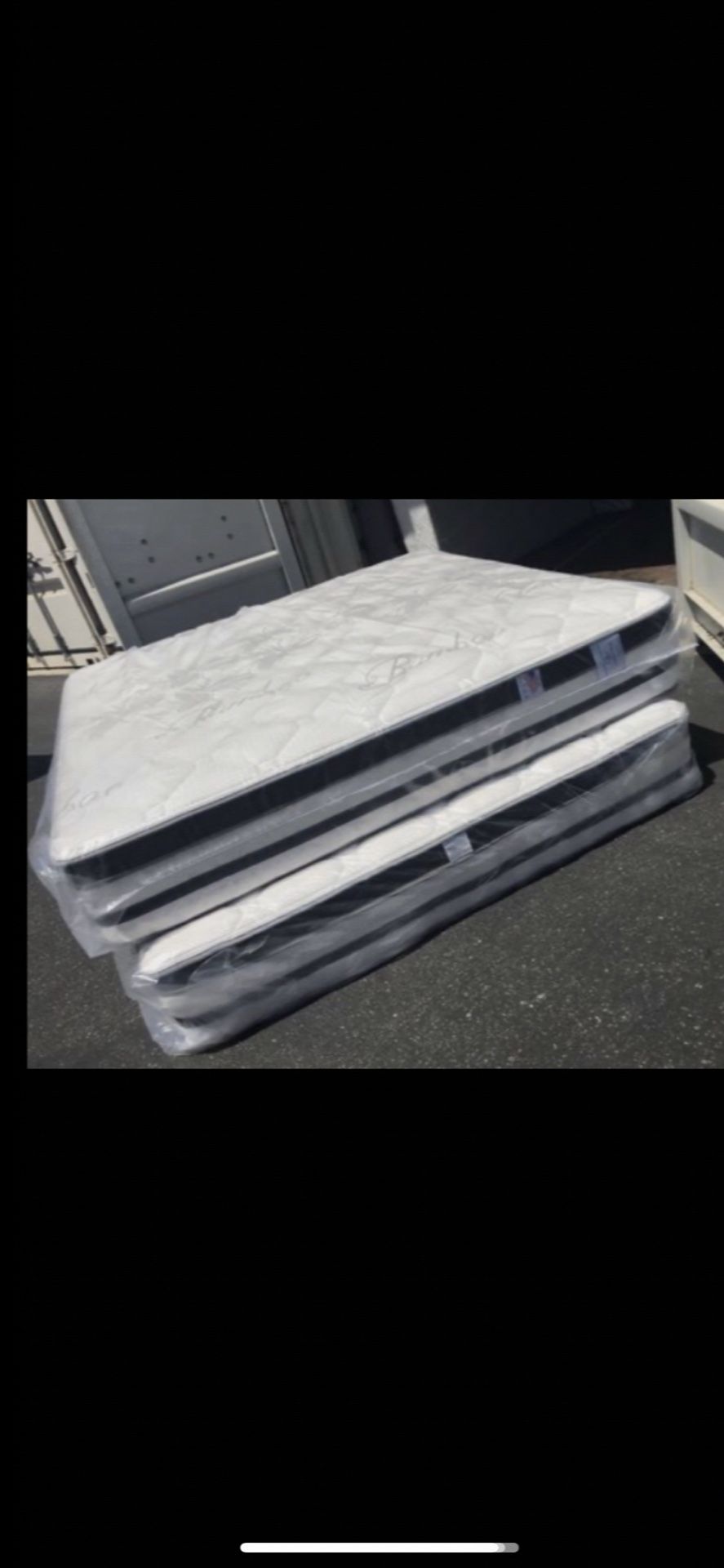 BRAND NEW “LUXURY EURO PILLOW TOP BAMBOO” MATTRESSES 💯 COLCHONES NUEVOS PILLOW TOP 💯 💥12 inches thick 💥 Queen $200❌ $260 With Box Spring 💥 FUL