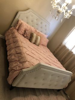 Ivory Diamond Bed Frame