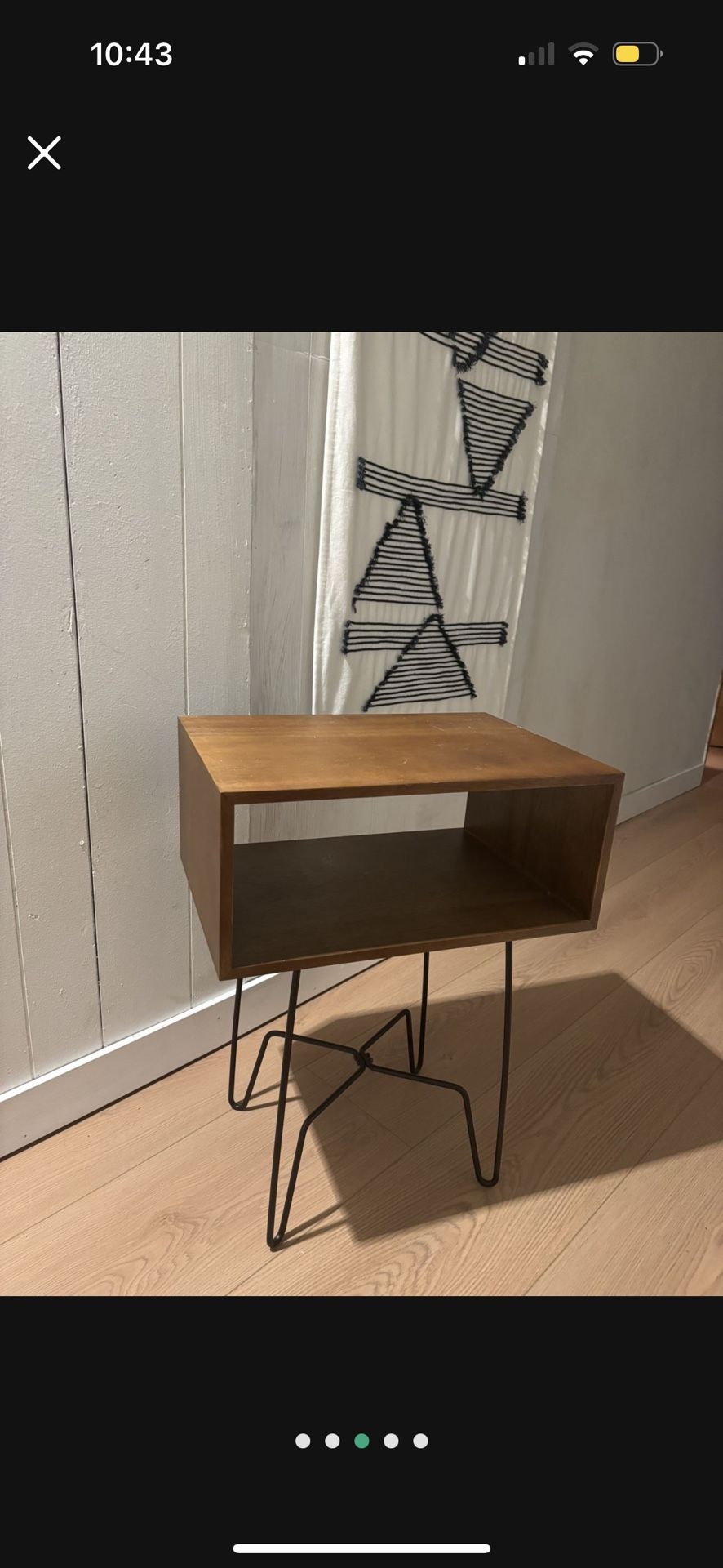LOW PRICE MOVING- WEST ELM $480 + TAX SOLID WOOD NIGHT STAND