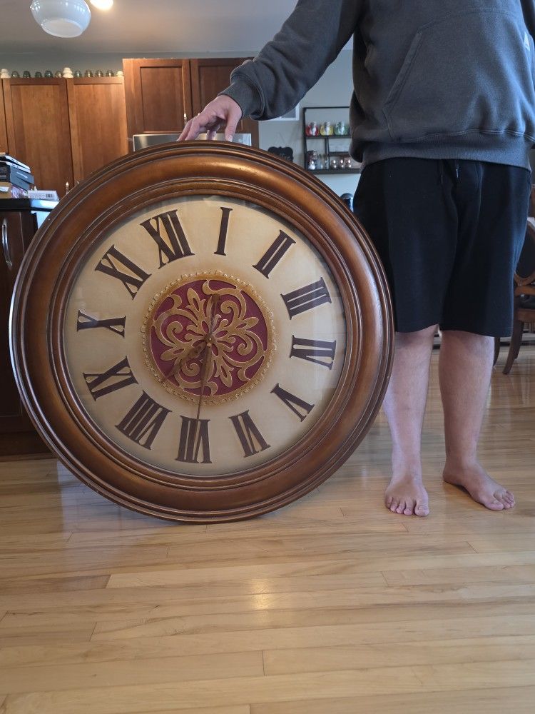 Huge Wooden Wall Clock