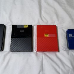 4 × 4TB Western Digital External Hard Drives – 16TB Total (Light Backup Use)
