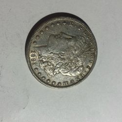 1885 Morgan Silver Coin Dollar