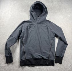 Lululemon Hoodie Womens Size 4 Gray Stretch Performance Thumbholes Athletic#2642