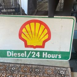 Shell Gas Station Diesel Sign