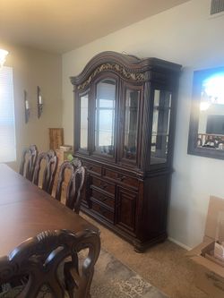 China cabinet and table