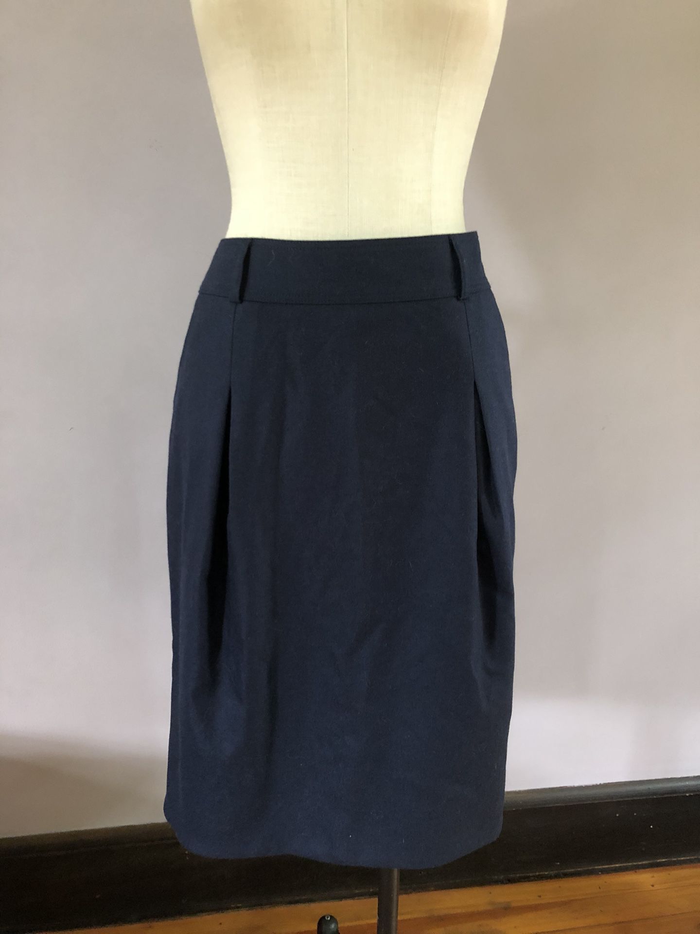 Angora and cashmere navy blue Burberry skirt. Size US8. Hardly worn.