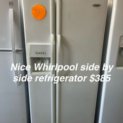 Nice Whirlpool Side By Side Refrigerator 