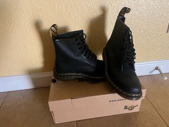 Dr. Martens Black Leather Lace-Up Boots