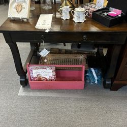 Antique solid, mahogany library table