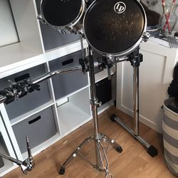 LP Chrome Timbale Set With Stand