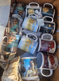 Cups Vangogh, Monet, Cezanne