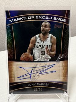2025-26 NBA Topps Tony Parker Marks Of Excellence Auto 6/10