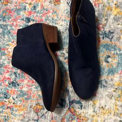 Size 8 New Navy Blue Faux Size Booties 