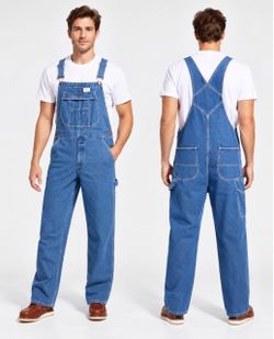 Men's Blue Denim Bib Overalls