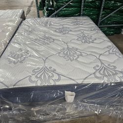 New mattress, boxprings and metal frame. All sizes available. Ask for details and prices. Twin mattress at $99. Hablamos Espanol.