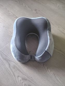 Gray U-Shaped Travel Neck Pillow