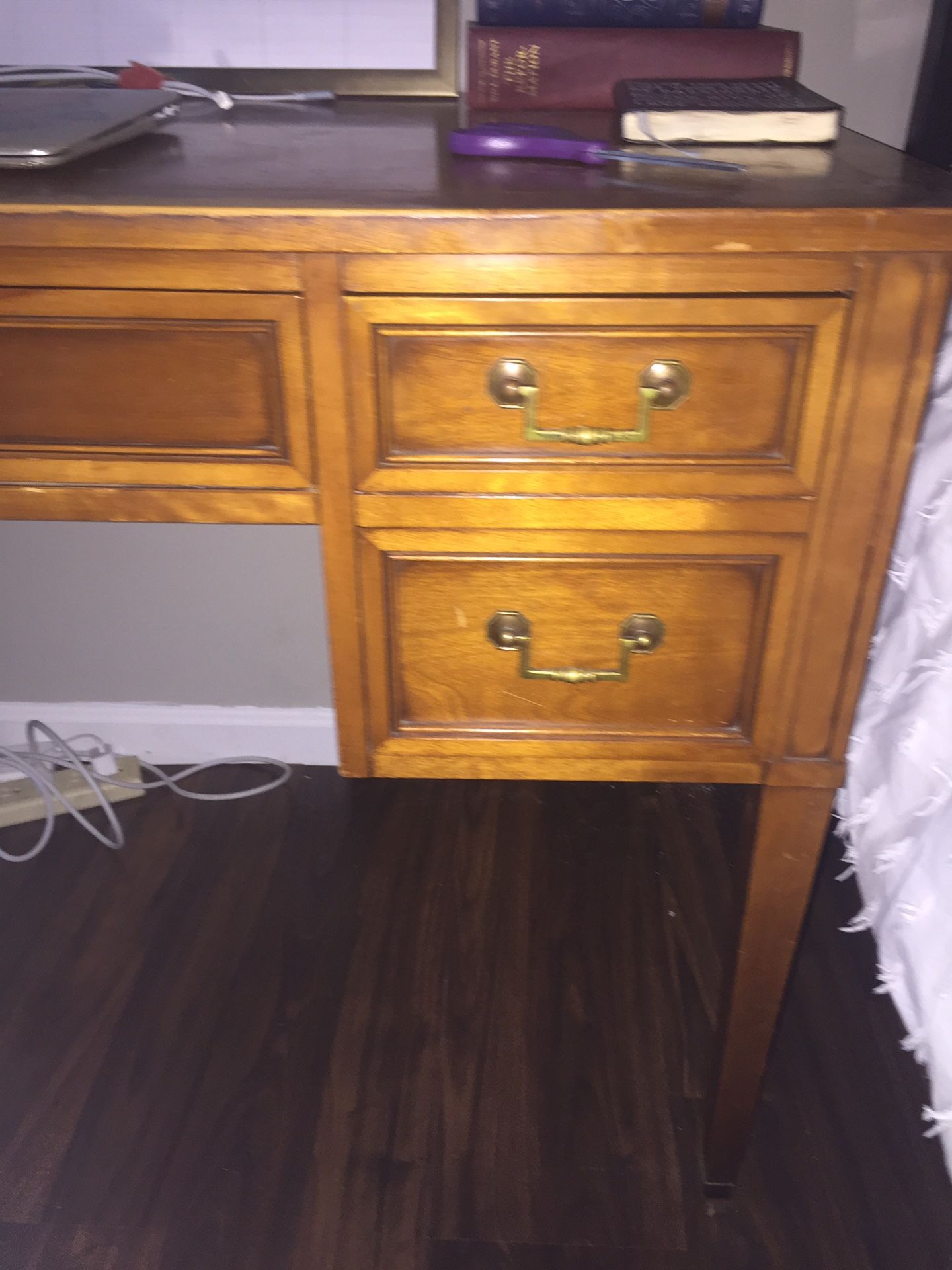 Antique solid wood desk