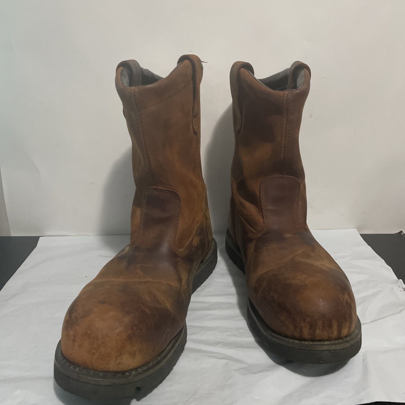 BRAHMA Hutch II Leather Work Boots Mens Size 12W Style # (contact info removed) Steel Toe